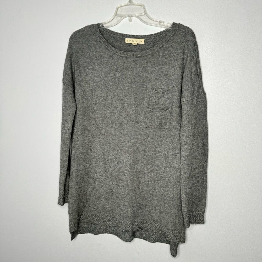 Lovestitch gray tunic sweater size small